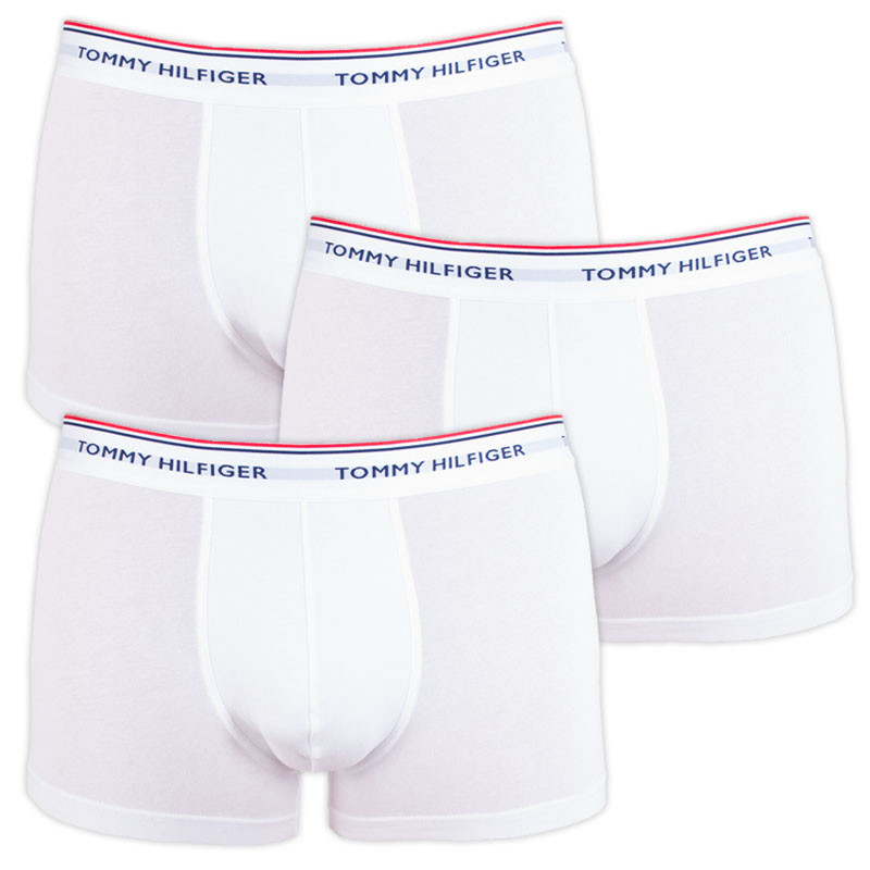 3PACK pánské boxerky Tommy Hilfiger bílé (1U87903842 100) XXL, trenky / trenýrky