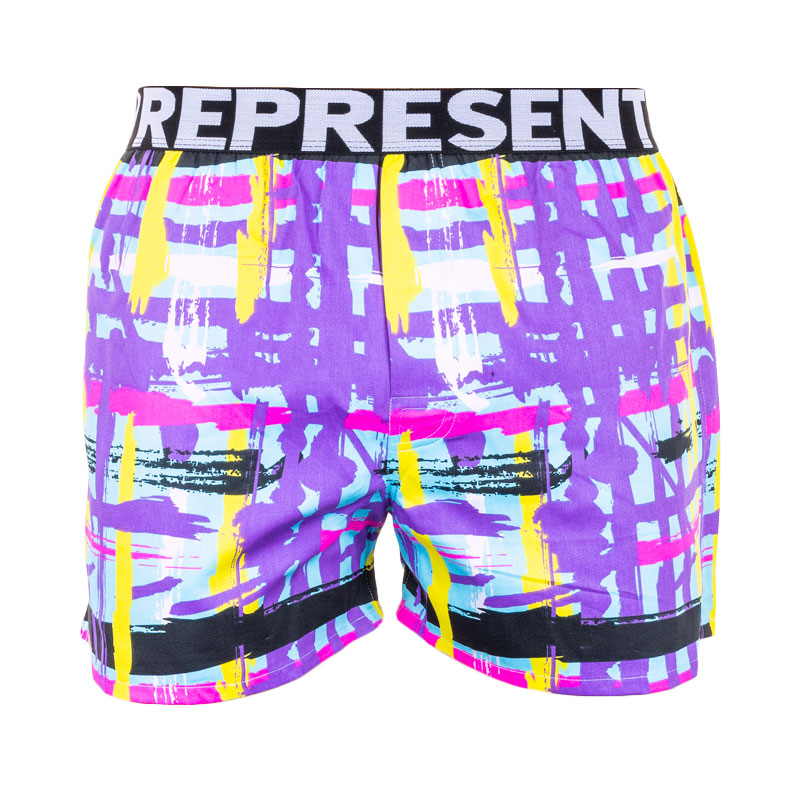 Pánské trenky Represent exclusive Mike modern art purple M, trenýrky