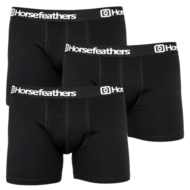 3PACK pánské boxerky Horsefeathers černé (AM067A) XXL, trenky / trenýrky