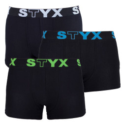 3PACK pánské boxerky Styx sportovní guma nadrozměr vícebarevné (R9606162)