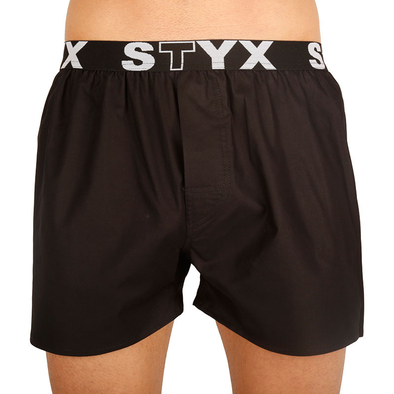 Pánské trenky Styx sportovní guma černé (B960) XL, trenýrky