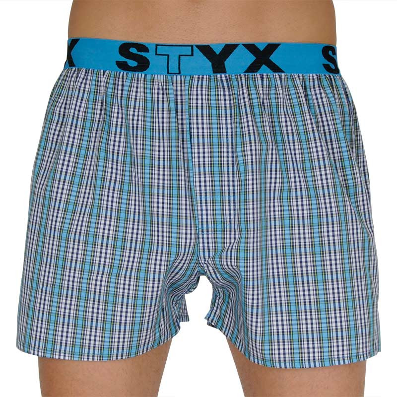 Pánské trenky Styx sportovní guma vícebarevné (B112) XXL, trenýrky