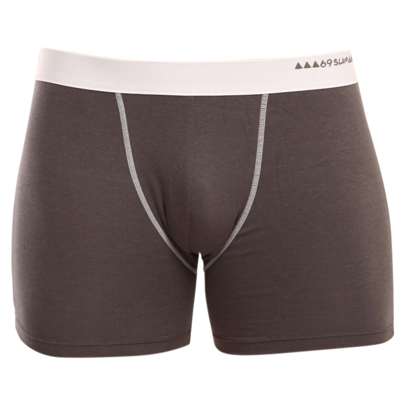 Pánské boxerky 69SLAM fit bamboo plain (MBWPLN-DG) L, trenky / trenýrky