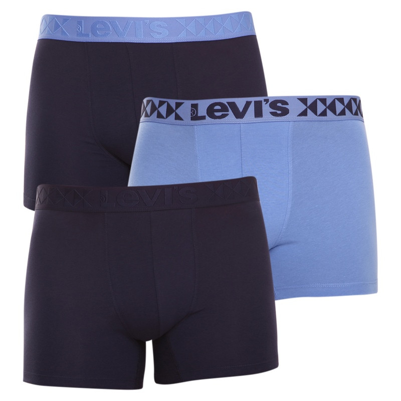 3PACK pánské boxerky Levis modré (701203918 001) XXL, trenky / trenýrky