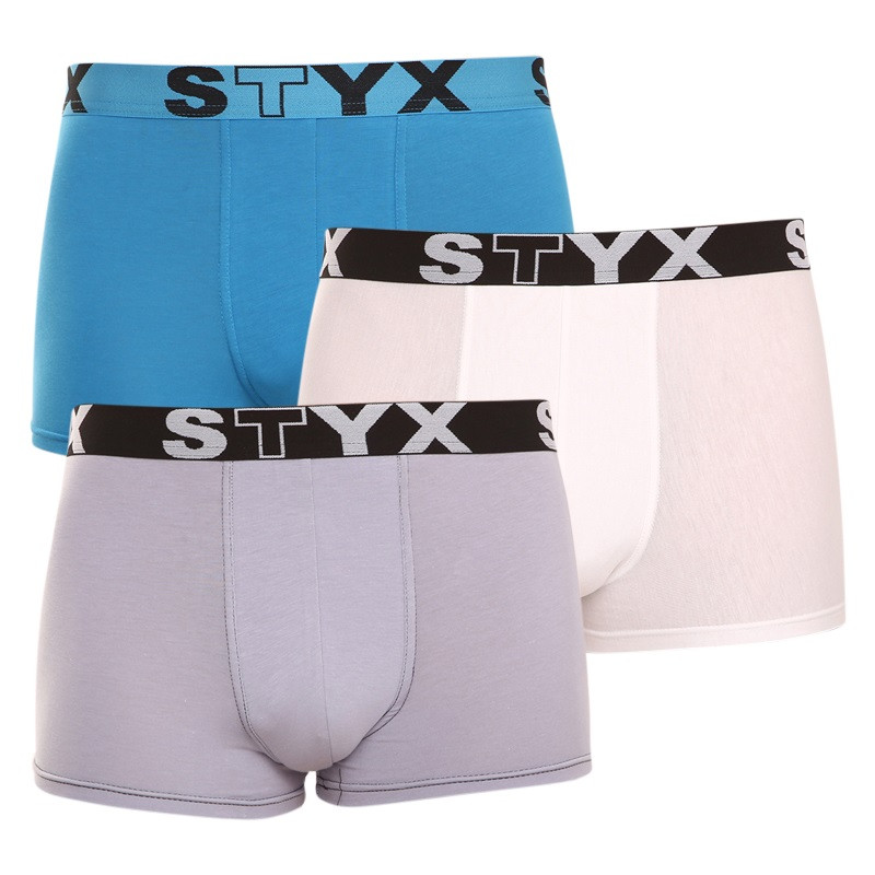 3PACK pánské boxerky Styx sportovní guma vícebarevné (G969106167) L, trenky / trenýrky