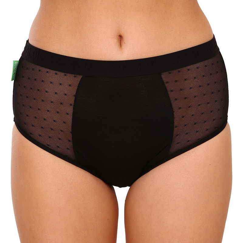 Menstruační kalhotky Bodylok Bambus Hi-Waist Black střední menstruace (BD22044) M