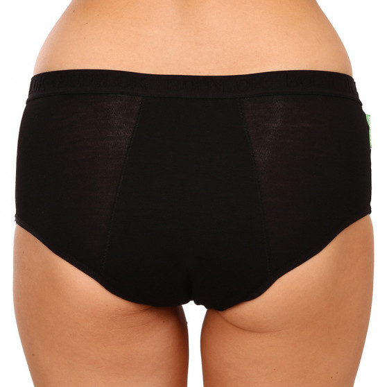Menstruační kalhotky Bodylok Bambus Hi-Waist Black střední menstruace (BD22044)