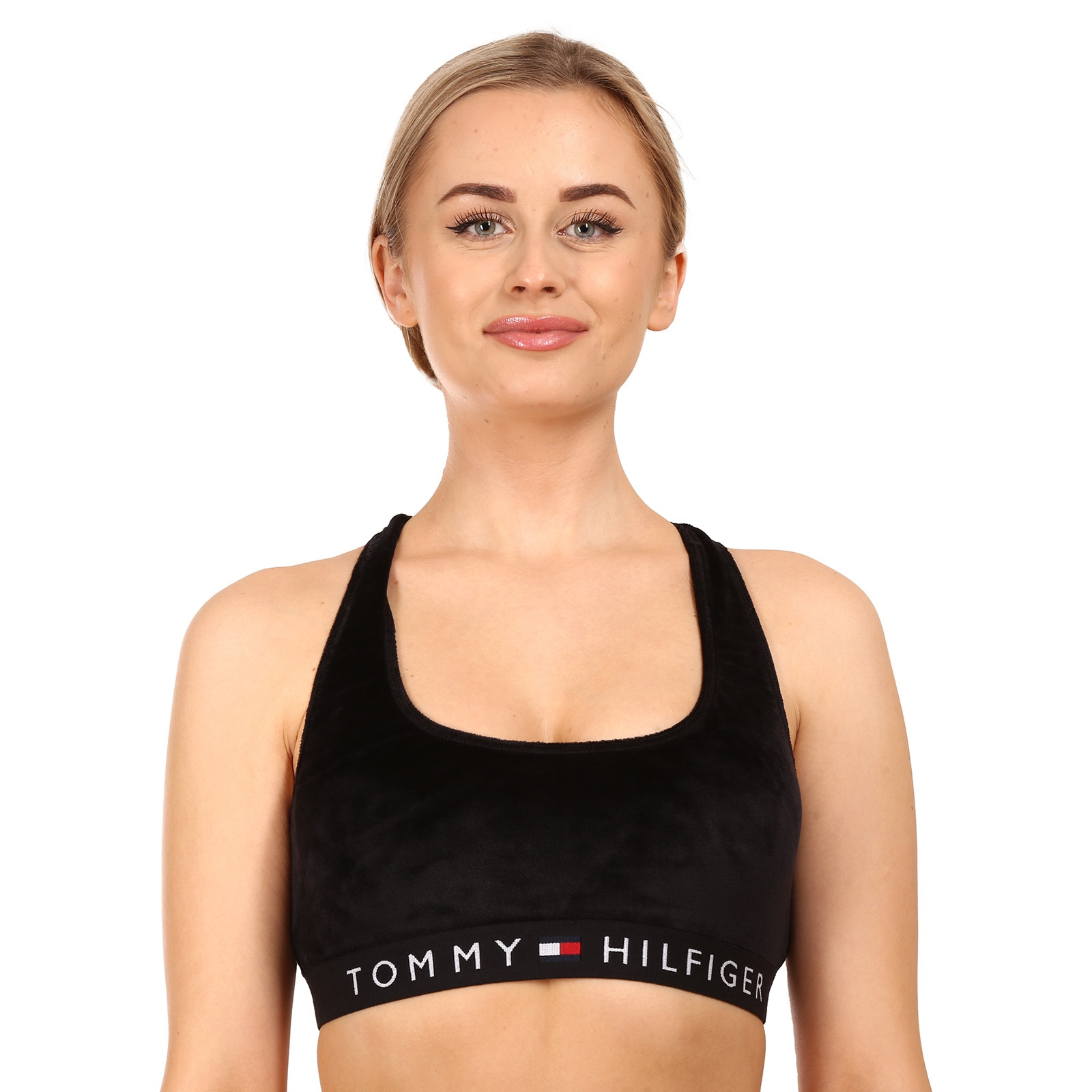 Dámská podprsenka Tommy Hilfiger mikroplyš černá (UW0UW03979 BDS) XS