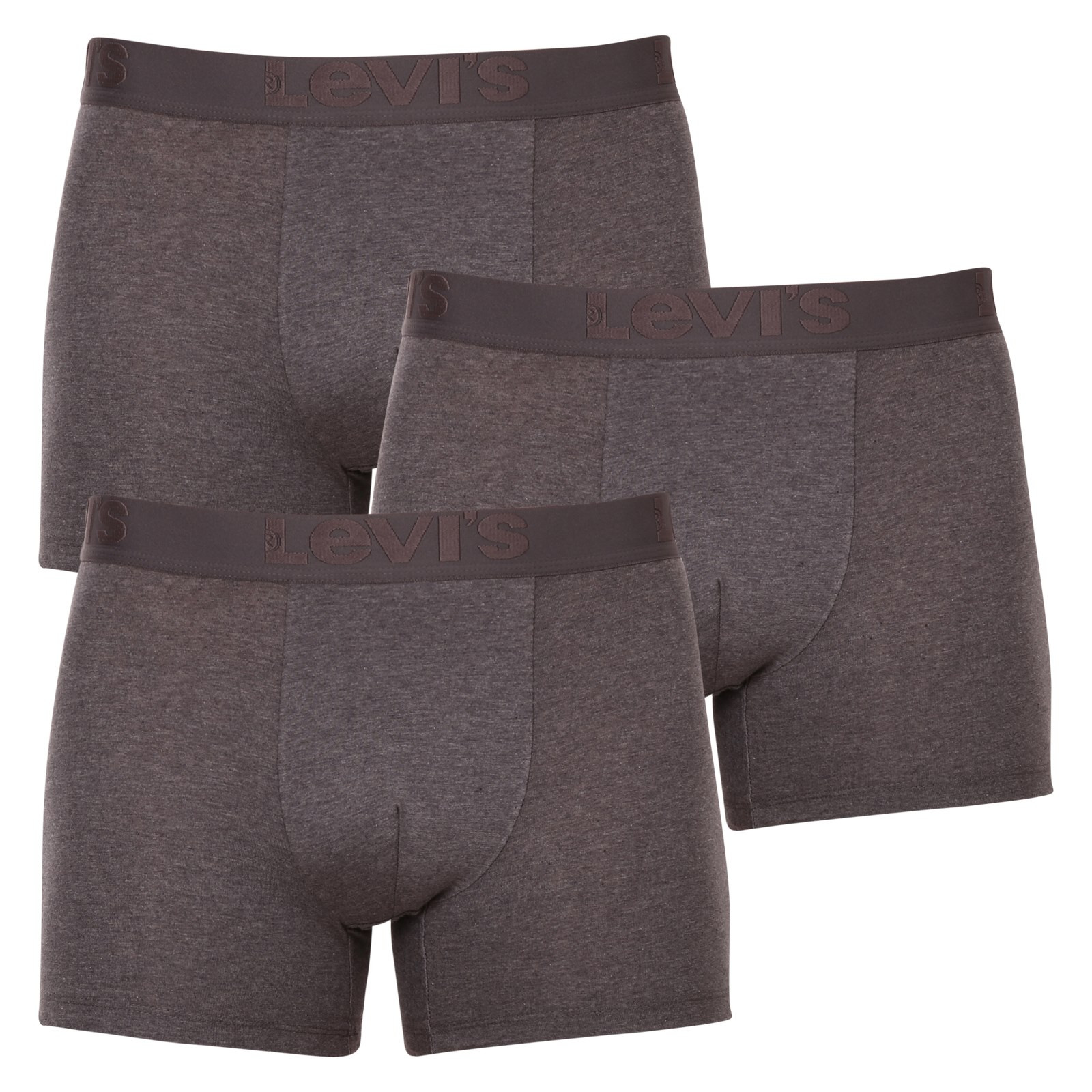 3PACK pánské boxerky Levis šedé (905045001 007) XXL, trenky / trenýrky