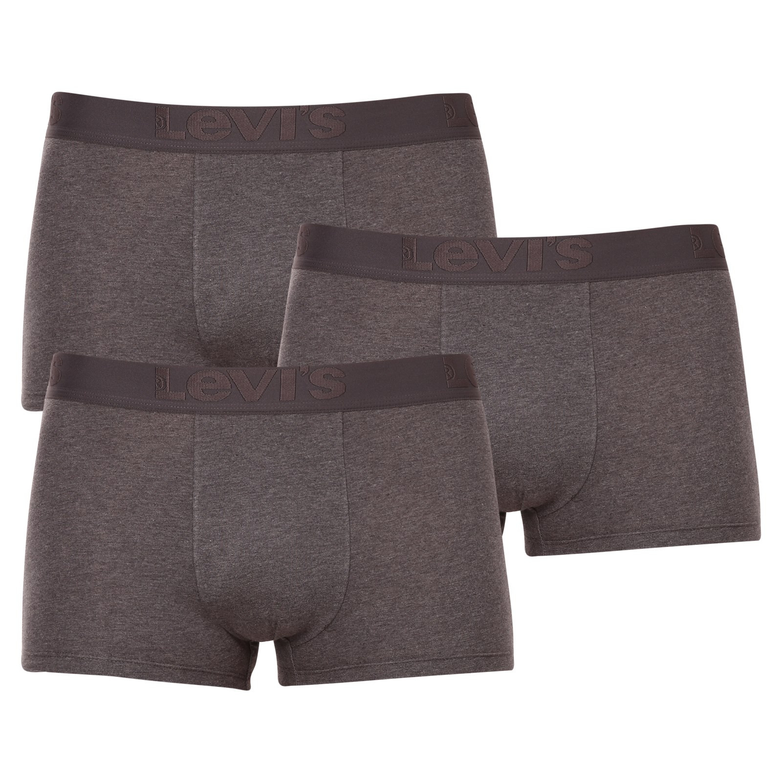 3PACK pánské boxerky Levis šedé (905042001 007) S, trenky / trenýrky