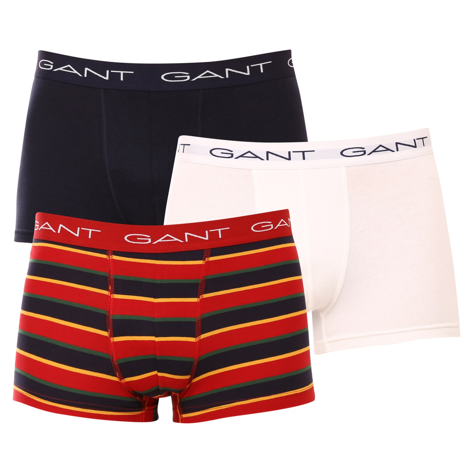 3PACK pánské boxerky Gant vícebarevné (902243013-630) M, trenky / trenýrky.
Hledáte komfortní pánské spodní prádlo?
 
Pánské boxerky GANT jsou vyrobeny z kvalitní bavlny a příměsi elastanu, v pase mají příjemnou vytkávanou gumu, která nikde neškrtí ani neškrábe, navíc má kontrastní gumu s nápisem GANT, nohavičky mají dole měkké lemy.
Více se dozvíte níže v klasických informacích o produktu.