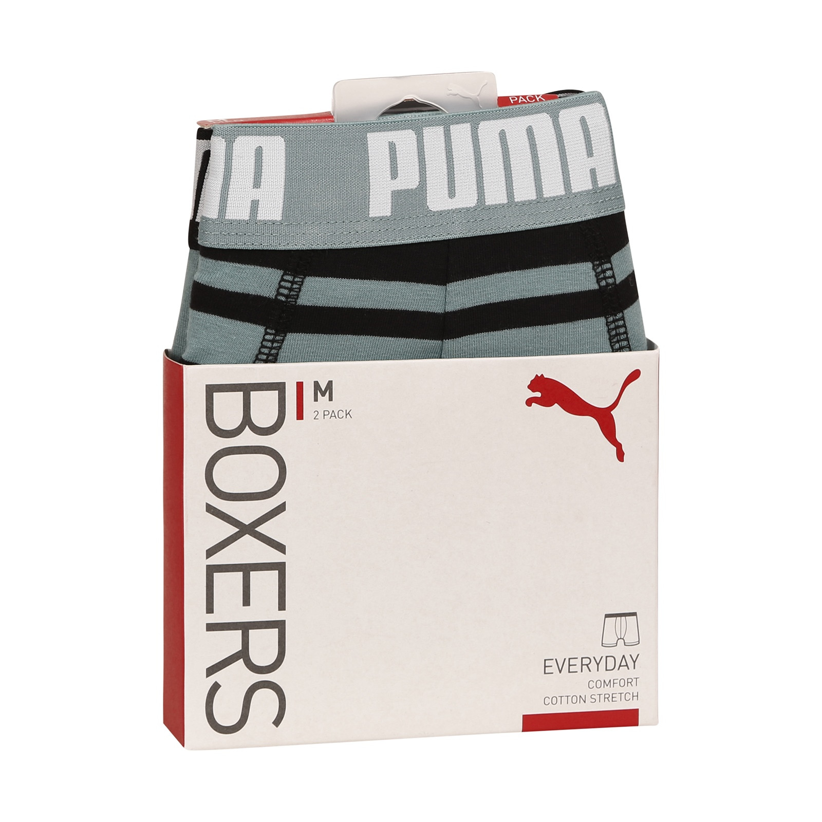 2PACK pánské boxerky Puma vícebarevné (601015001 017) L, trenky / trenýrky.
Boxerky Puma patří do kategorie pánského spodního prádla, které přes svou kvalitu vyčnívají svou velice dostupnou cenou.
 
Boxerky Puma jsou ušity z bavlny s příměsí elastanu, díky tomu skvěle sedí a nikde se nezařezávají.
A jak je to s praním?