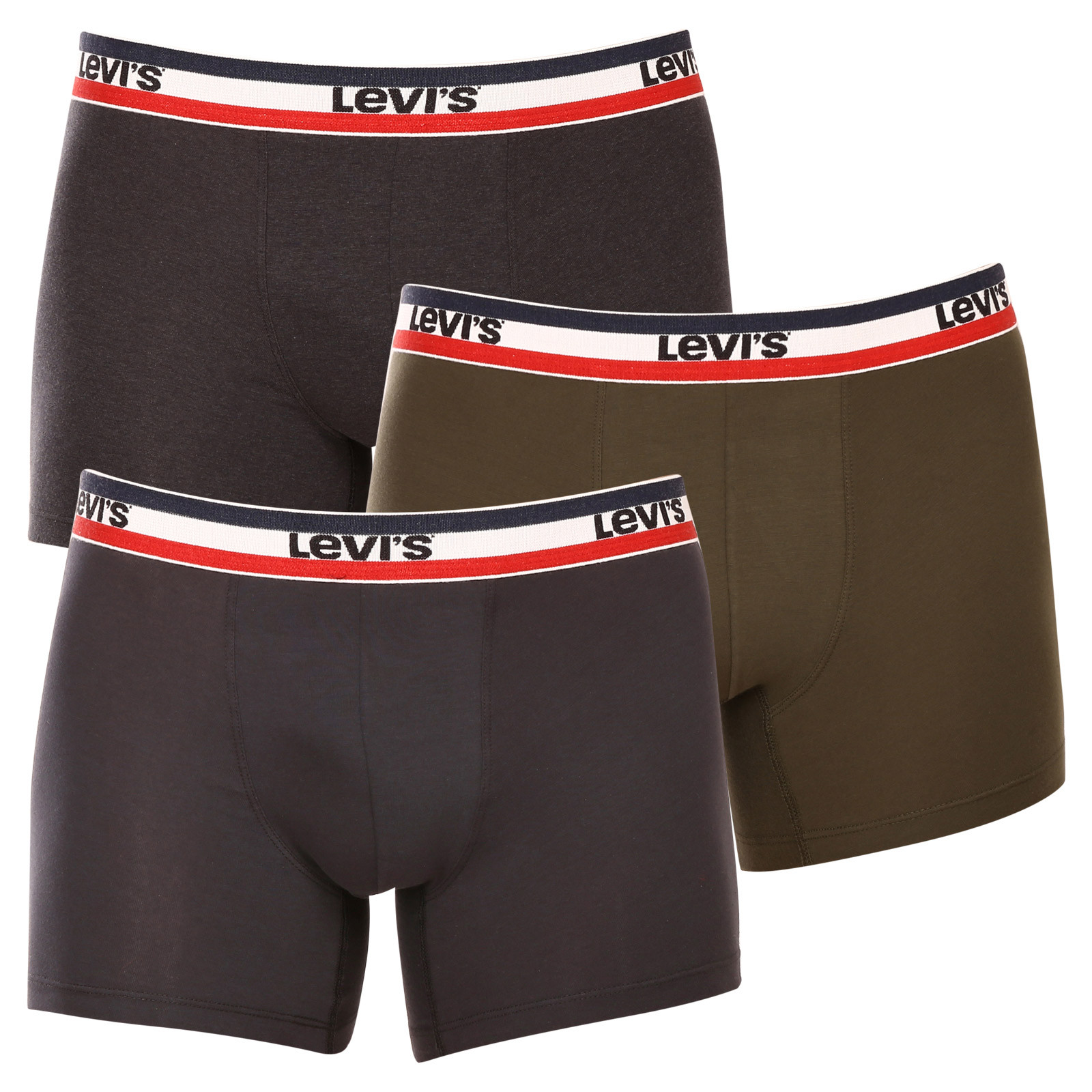 3PACK pánské boxerky Levis vícebarevné (100002870 009) XXL, trenky / trenýrky