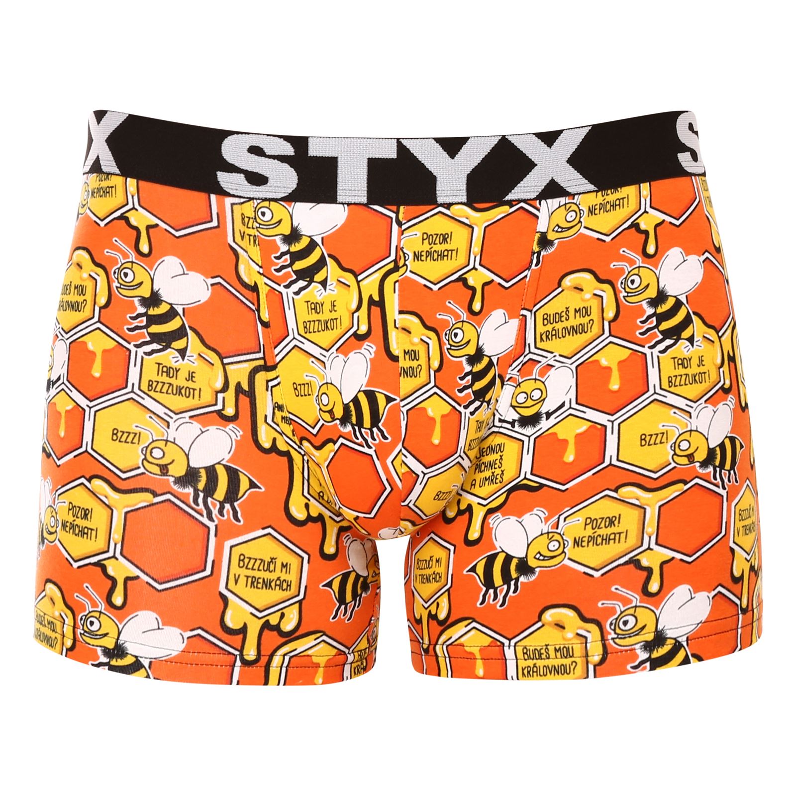 Pánské boxerky Styx long art sportovní guma včelky (U1654) S, trenky / trenýrky