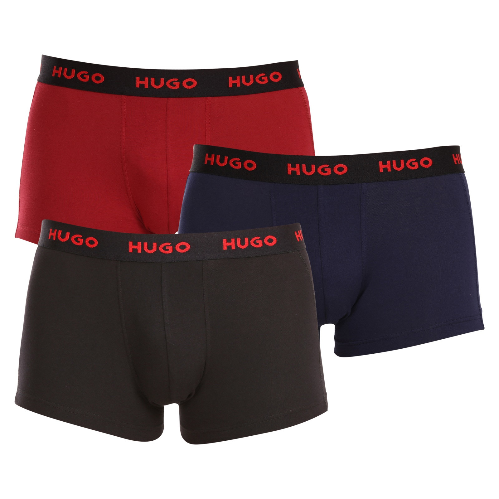 3PACK pánské boxerky HUGO vícebarevné (50469766 413) S, trenky / trenýrky