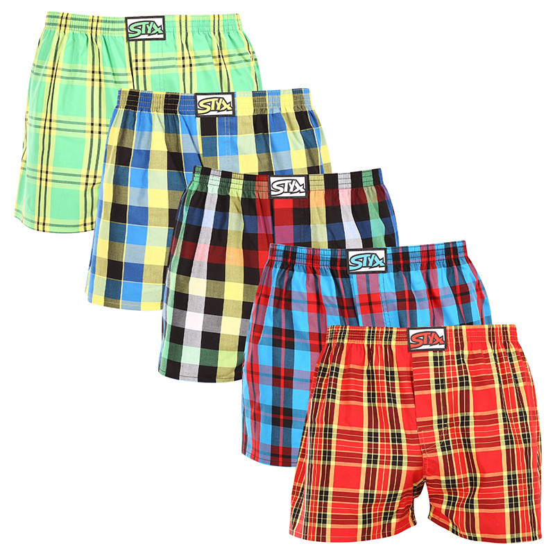 5PACK pánské trenky Styx klasická guma vícebarevné (5A1112345) XXL, trenýrky.
Barevné bavlněné trenky pro každodenní pohodlí
Pánské trenýrky Styx jsou vyrobeny ze 100% bavlny.
Česká značka Styx nabízí zábavu i prvotřídní kvalitu
Spodní prádlo Styx si oblíbí zejména ti, pro které je důležitá osobitost.