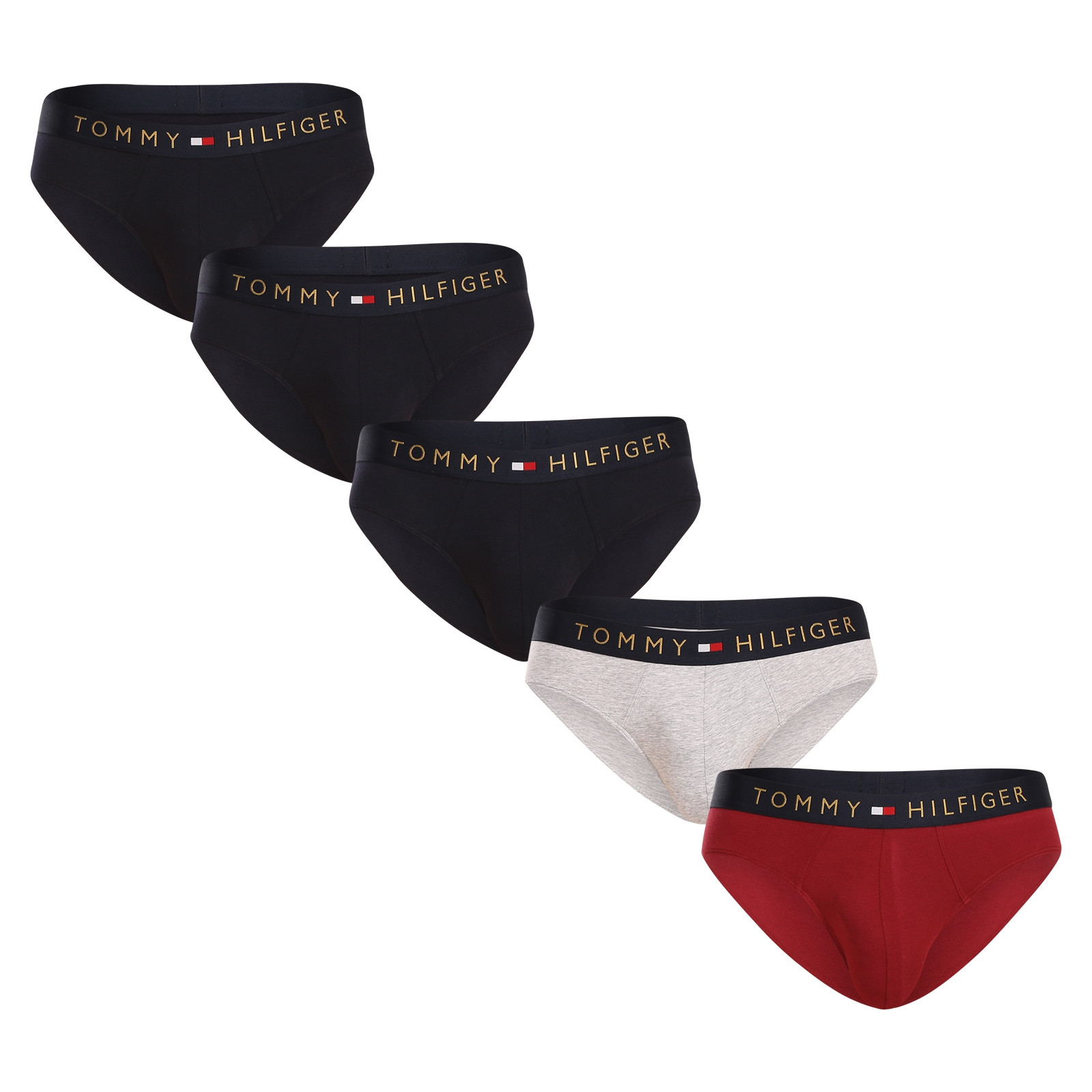 5PACK pánské slipy Tommy Hilfiger vícebarevné (UM0UM03037 0WJ) XL