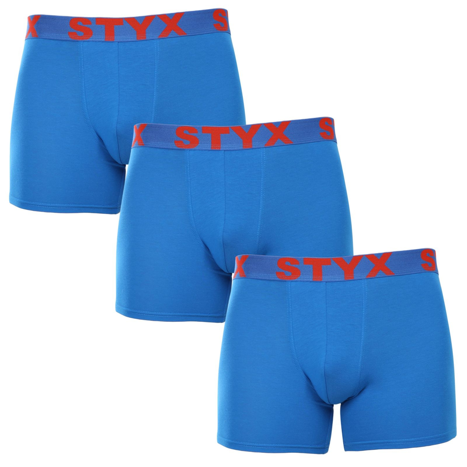 3PACK pánské boxerky Styx long sportovní guma modré (3U1167) S, trenky / trenýrky