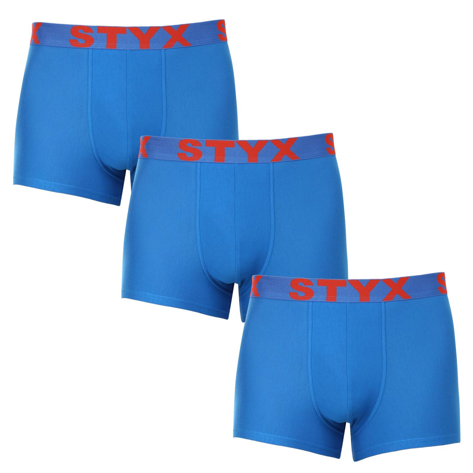 3PACK pánské boxerky Styx sportovní guma modré (3G1167) S