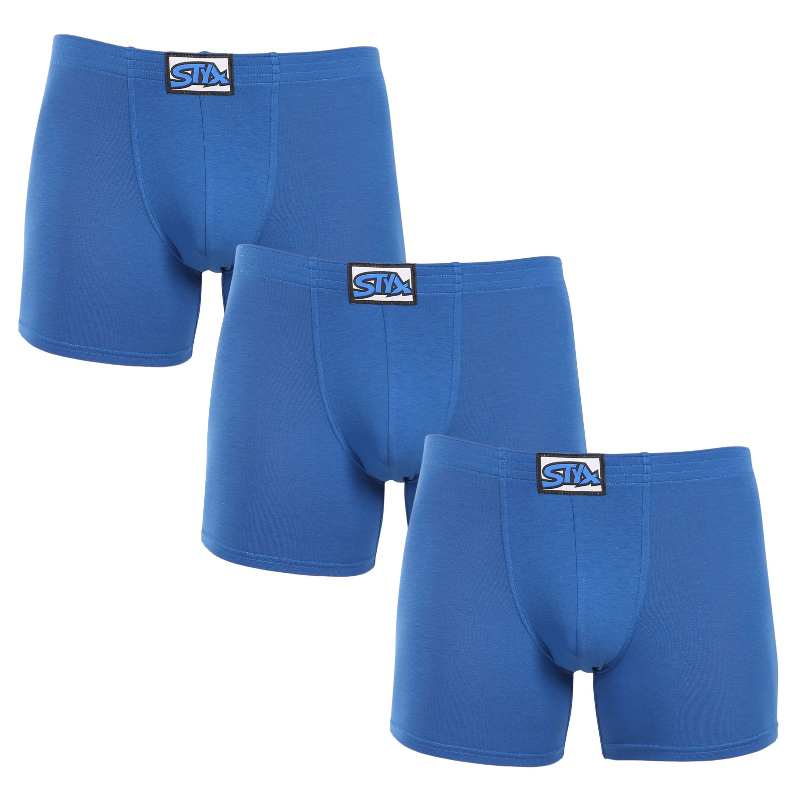 3PACK pánské boxerky Styx long klasická guma modré (3F1167) S, trenky / trenýrky