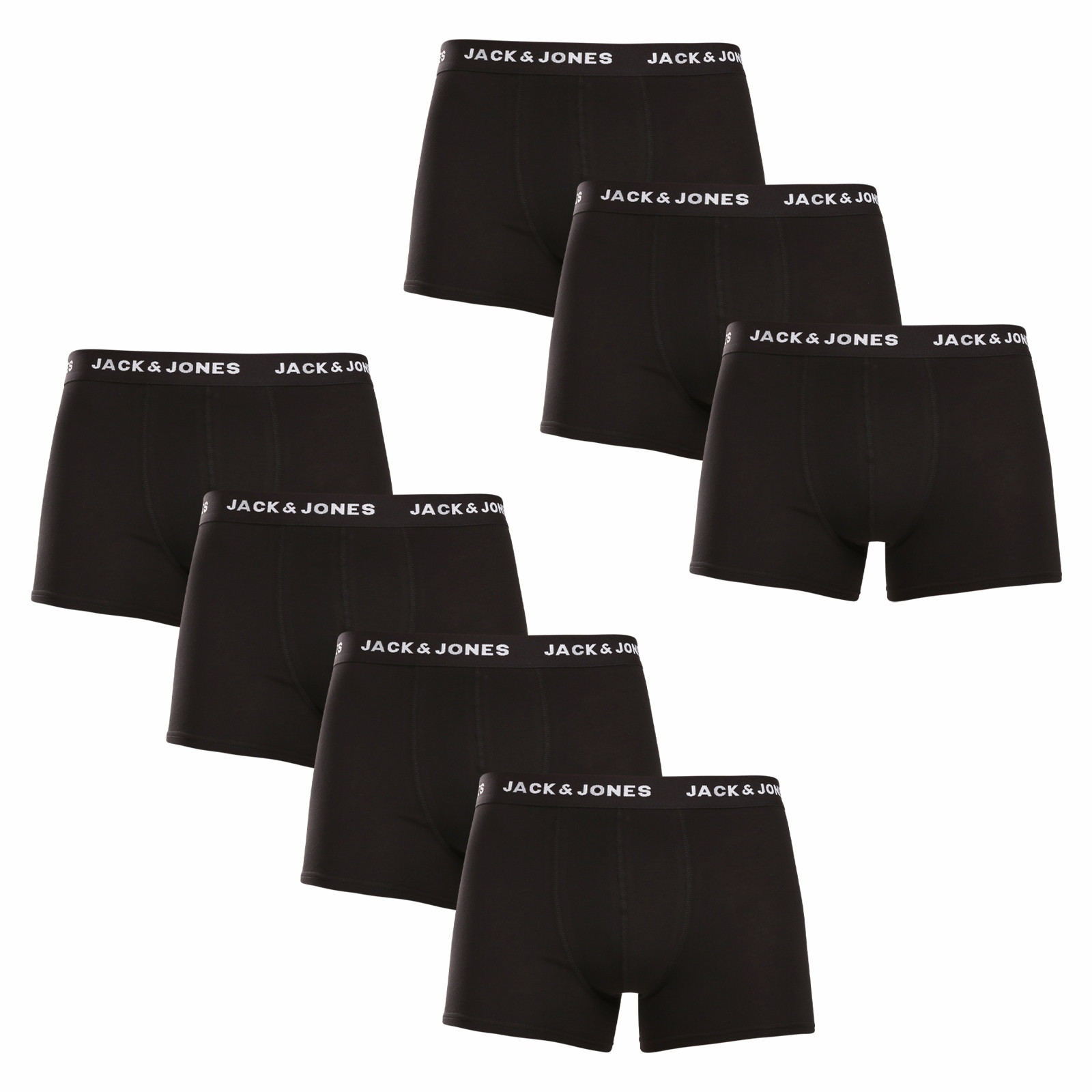 7PACK pánské boxerky Jack and Jones černé (12171258) XXL, trenky / trenýrky