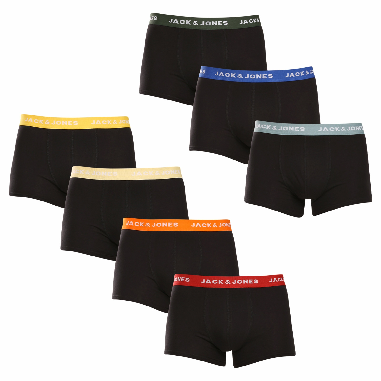 7PACK pánské boxerky Jack and Jones černé (12230353) S, trenky / trenýrky