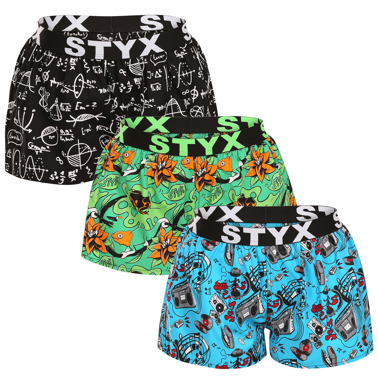 3PACK dámské trenky Styx art sportovní guma vícebarevné (3T15782) 3XL, trenýrky