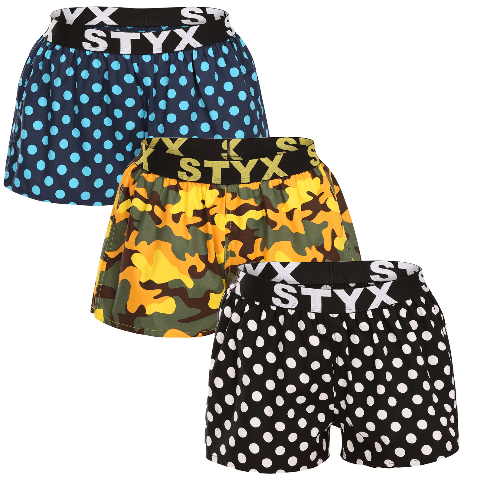 3PACK dámské trenky Styx art sportovní guma vícebarevné (3T15901) 3XL, trenýrky