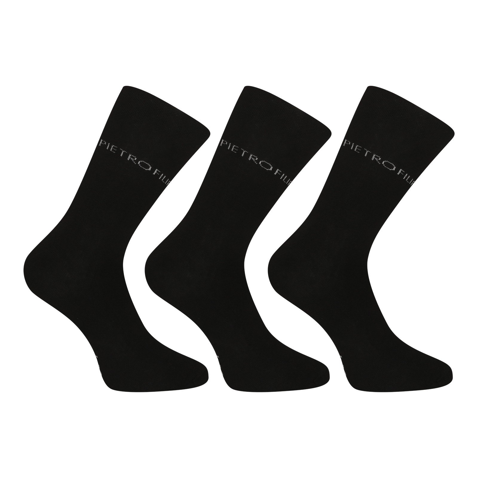 E-shop 3PACK ponožky Pietro Filipi vysoké bambusové černé