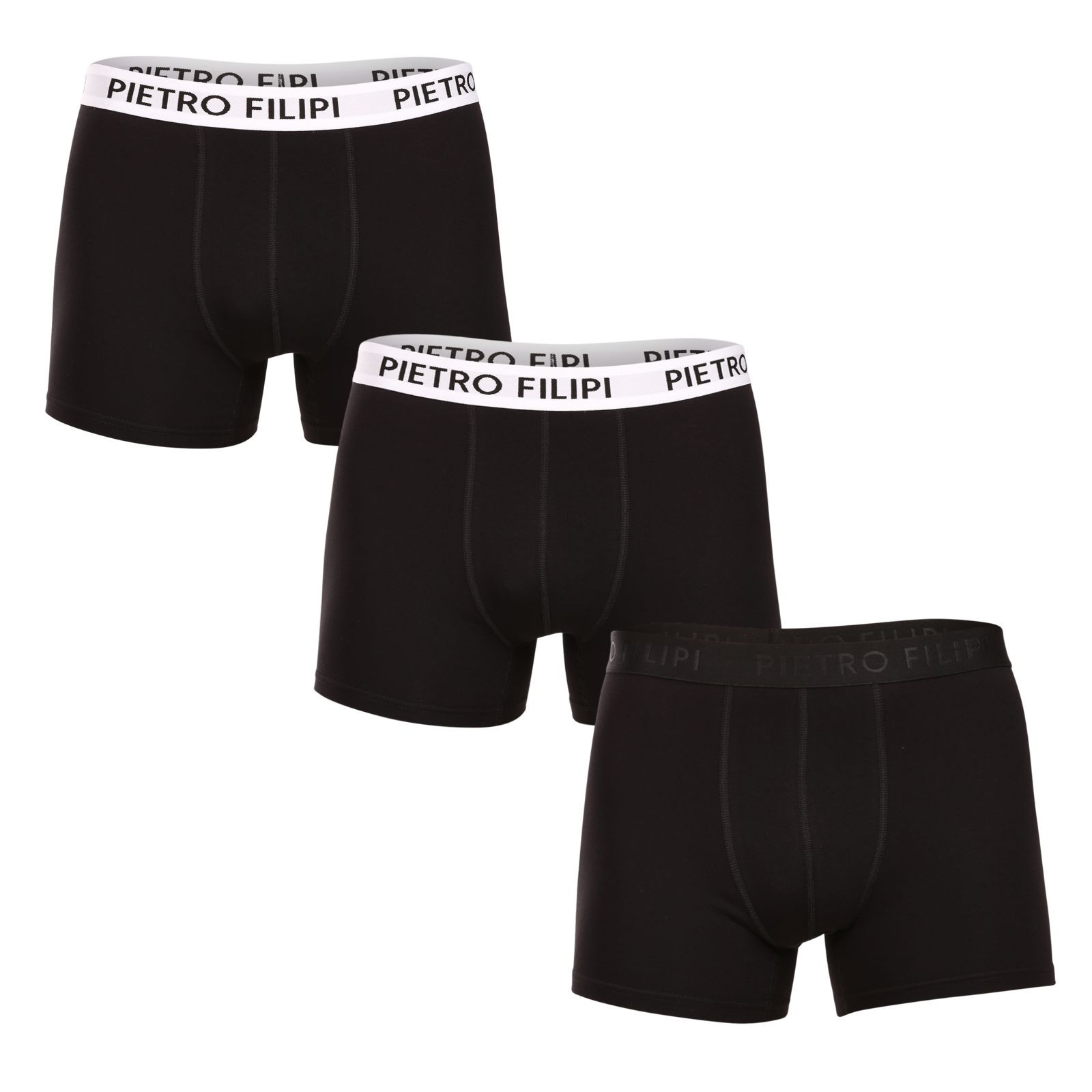 3PACK pánské boxerky Pietro Filipi černé (3BCL007) XL, trenky / trenýrky.
Boxerky Pietro Filipi pro maximální pohodlí
Tyhle boxerky jsou vyrobené ze super hebkého materiálu, takže se v nich budeš cítit pohodlně celý den.
Spodní prádlo Pietro Filipi pro všechny stylové muže
Značka Pietro Filipi má na českém trhu dlouhou tradici.