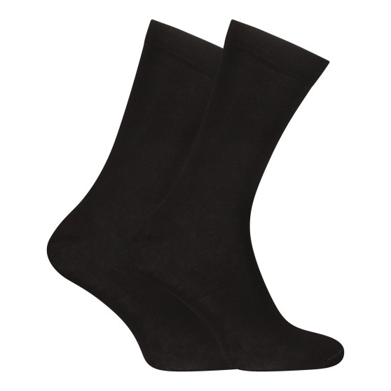 3PACK ponožky Nedeto vysoké bambusové černé (3PBV01)