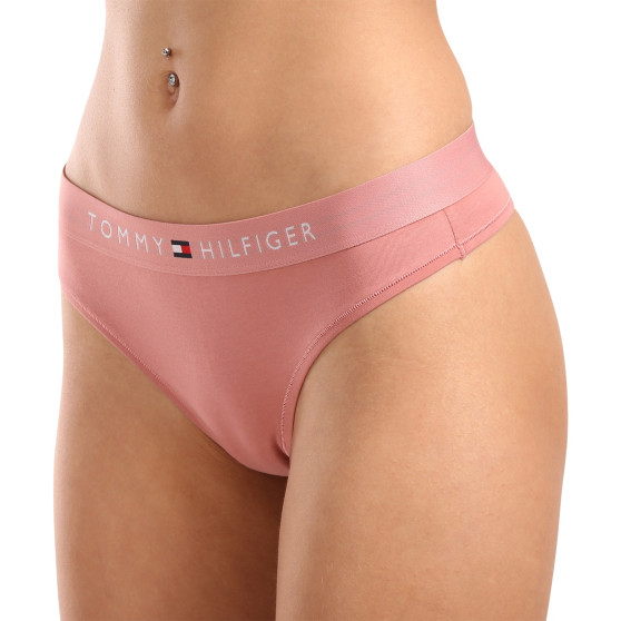 Dámská tanga Tommy Hilfiger růžové ( UW0UW04146 TJ5)