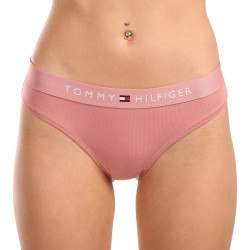 Dámská tanga Tommy Hilfiger nadrozměr růžové (UW0UW04146 TJ5)