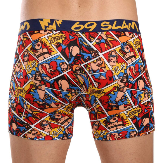 Pánské boxerky 69SLAM fit bamboo PERVERT HERO (MPBPVO-BB)