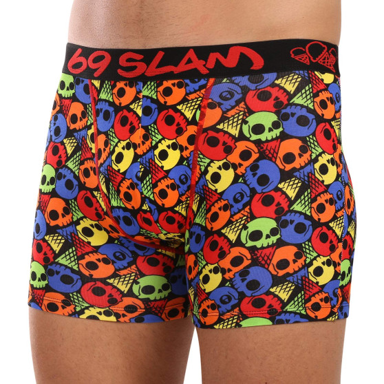 Pánské boxerky 69SLAM fit bamboo SKULL CONE (MPBSKC-BB)