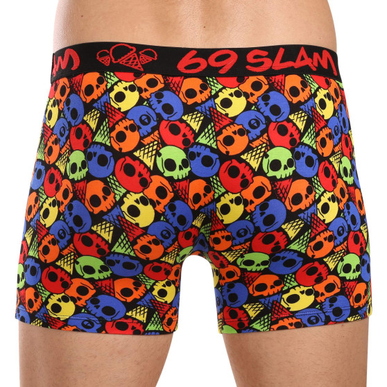 Pánské boxerky 69SLAM fit bamboo SKULL CONE (MPBSKC-BB)