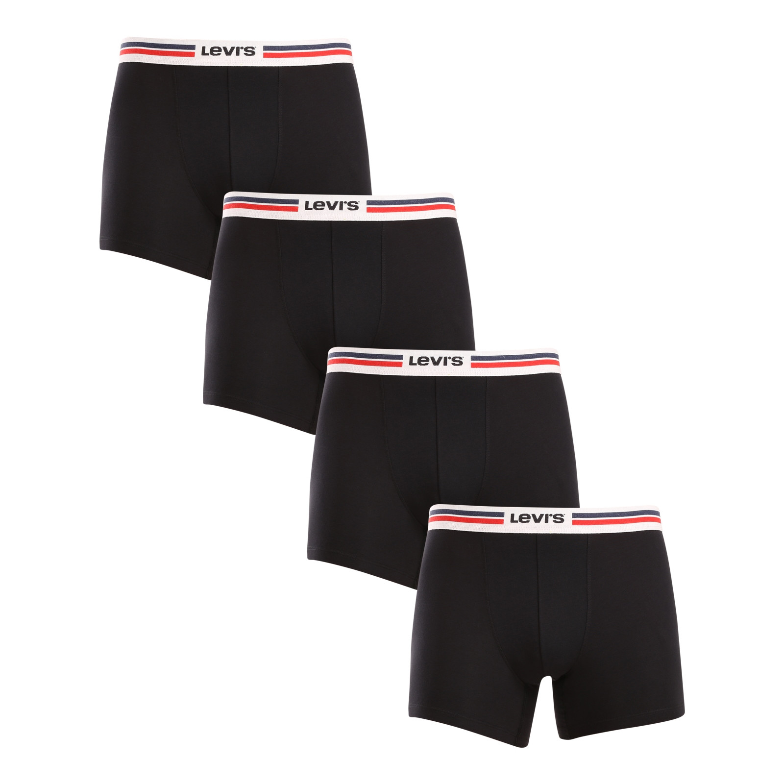 4PACK pánské boxerky Levis černé (701224292 001) M, trenky / trenýrky