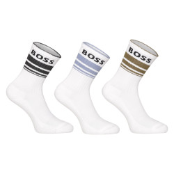 3PACK ponožky BOSS bílé (50515143 101)