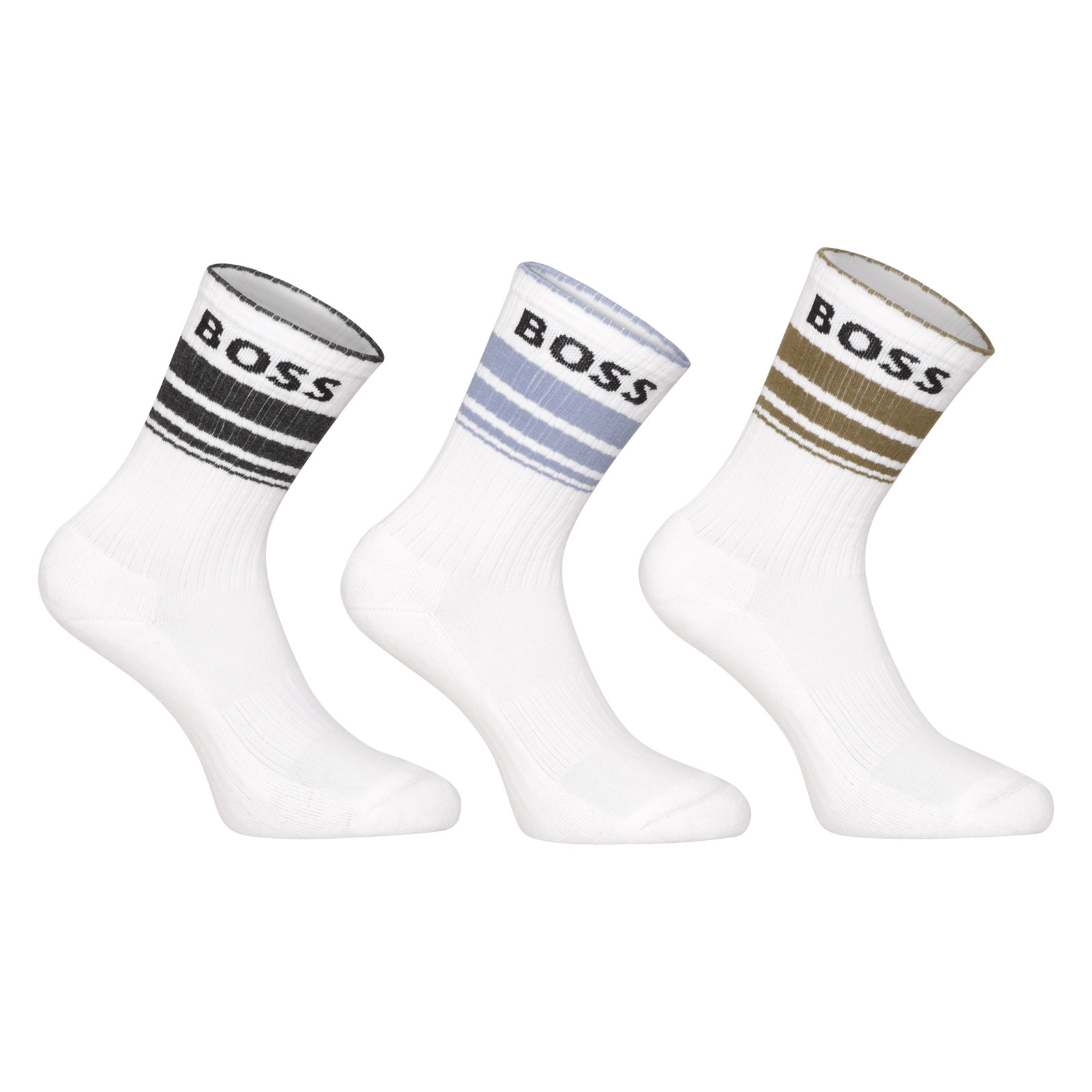 3PACK ponožky BOSS bílé (50515143 101) L