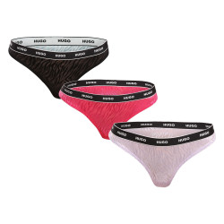 3PACK dámská tanga HUGO vícebarevná (50523829 960)