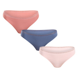 3PACK dámská tanga Tommy Hilfiger vícebarevná (UW0UW04890 0VV)