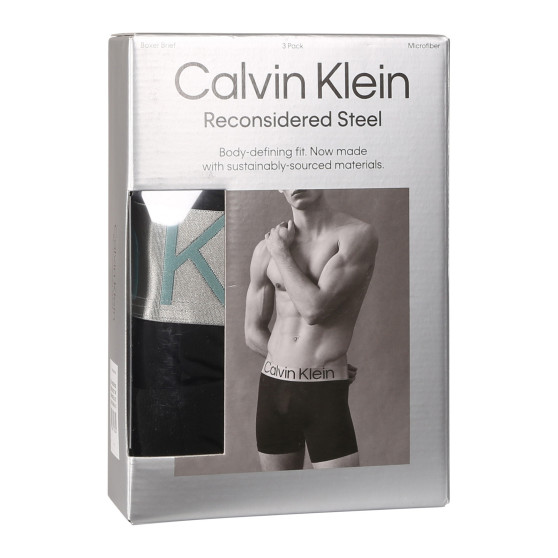 3PACK pánské boxerky Calvin Klein černé (NB3075A-QTE)