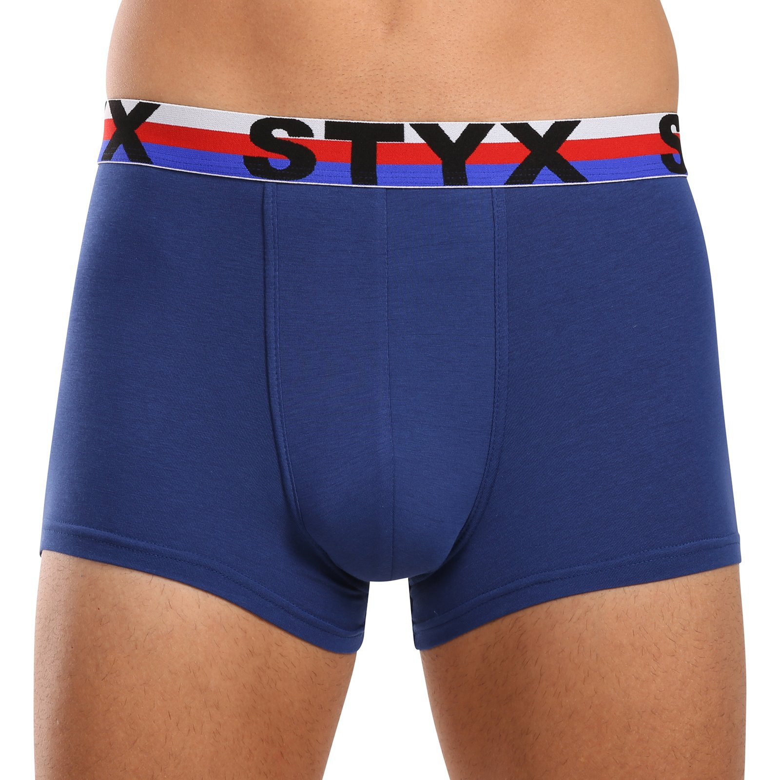 Pánské boxerky Styx sportovní guma tmavě modré trikolóra (G1968) XXL, trenky / trenýrky