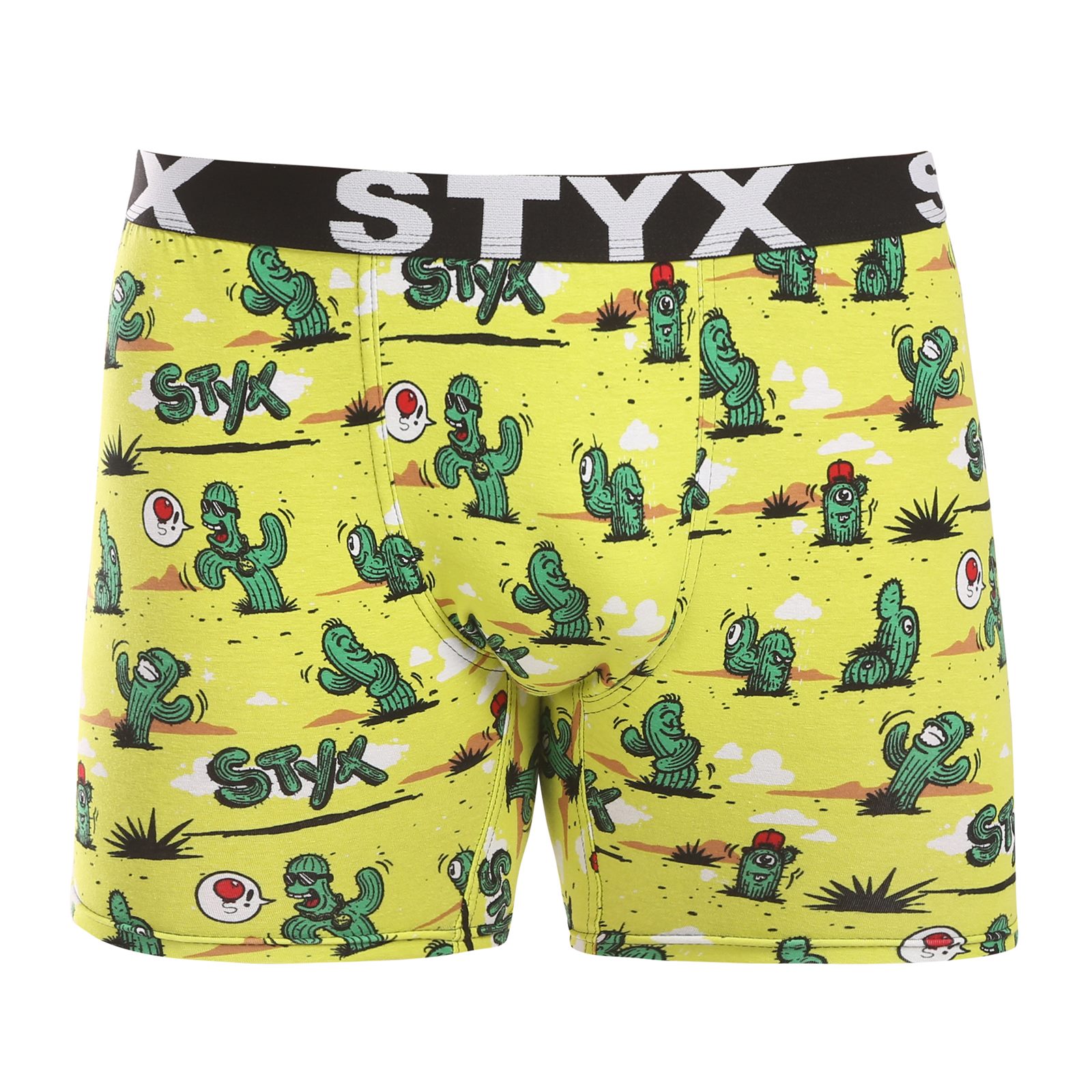 Pánské boxerky Styx long art sportovní guma kaktusy (UN1351) XXL, trenky / trenýrky