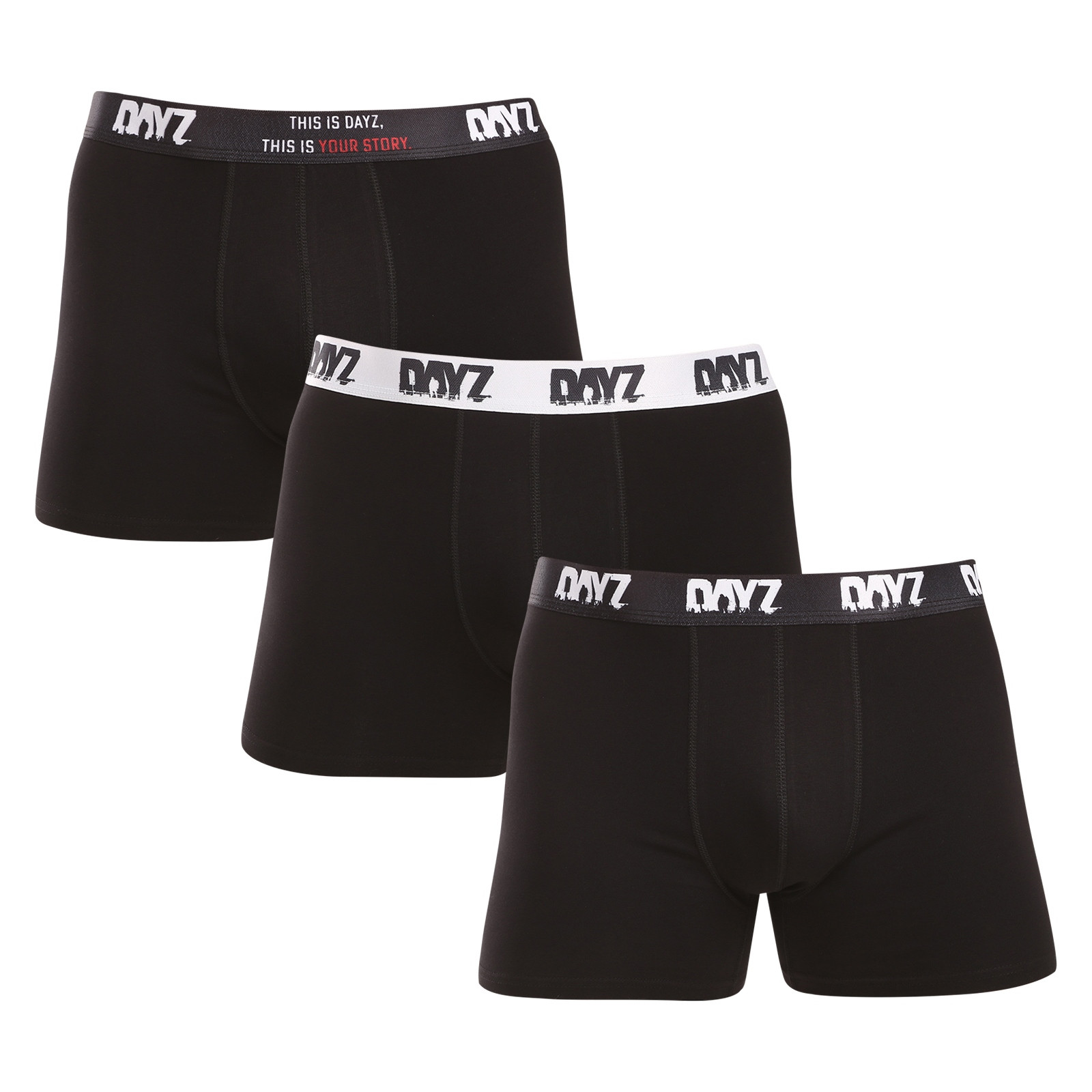 3PACK pánské boxerky DAYZ černé (DZ001) 3XL, trenky / trenýrky