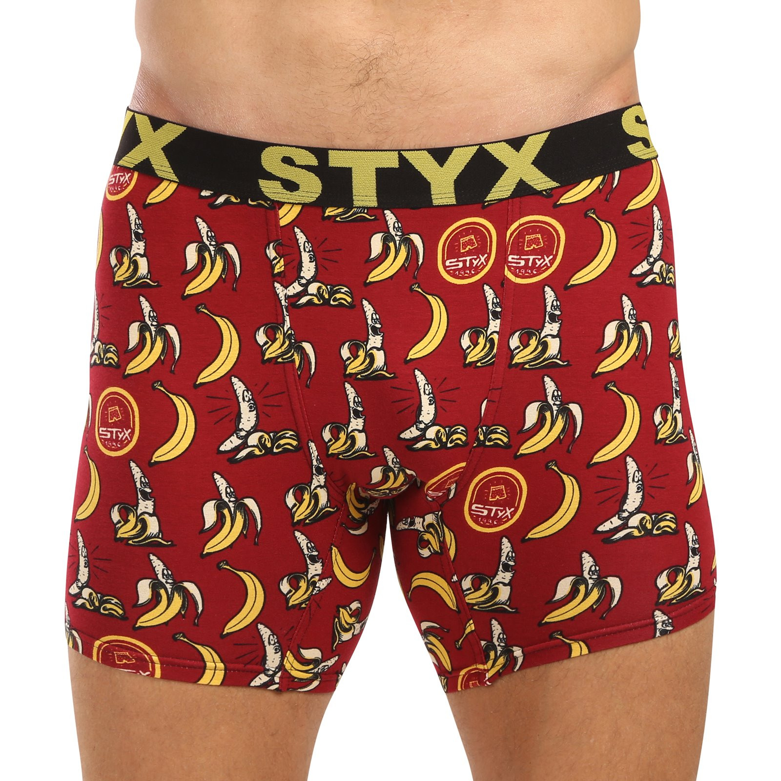 Pánské boxerky Styx long art sportovní guma banány (UN1359) XXL, trenky / trenýrky