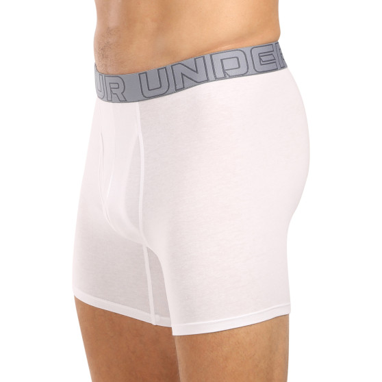 3PACK pánské boxerky Under Armour bílé (1383889 100)