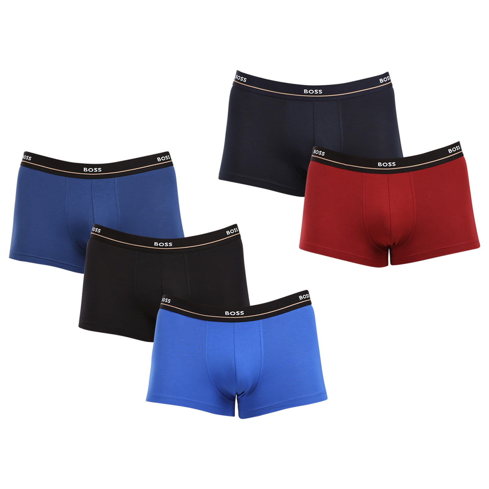 5PACK pánské boxerky BOSS vícebarevné (50517854 972) S, trenky / trenýrky