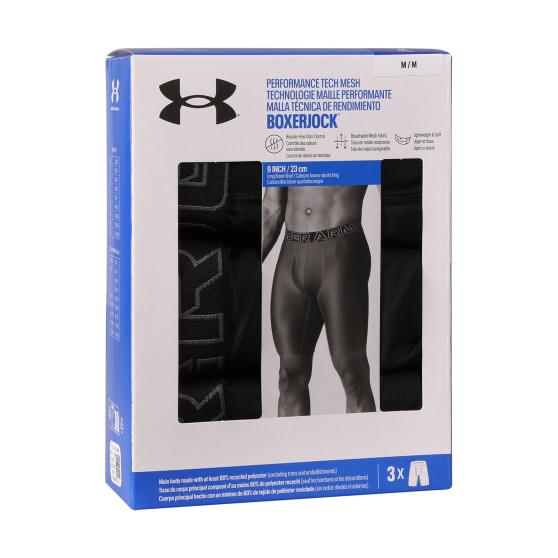 3PACK pánské boxerky Under Armour černé (1383886 001)