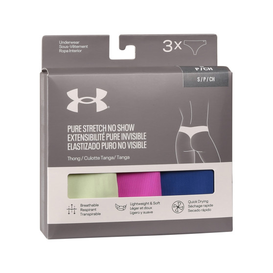 3PACK dámská tanga Under Armour vícebarevná (1383893 383)